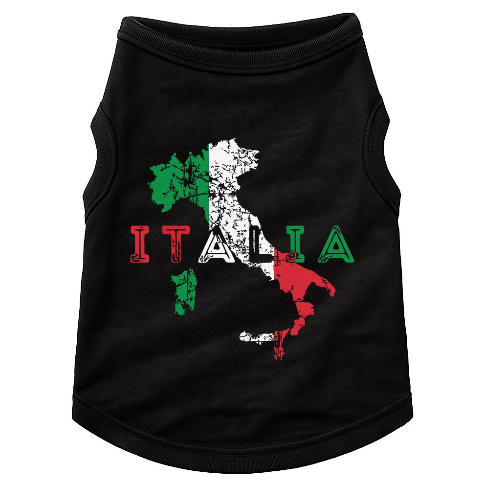 Italy Map And Flag Souvenir Distressed Italia Doggie Tank