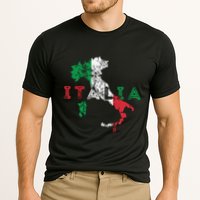 Italy Map And Flag Souvenir Distressed Italia Cooling Performance Crew T-Shirt