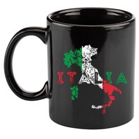Italy Map And Flag Souvenir Distressed Italia 11oz C Handle Ceramic Mug