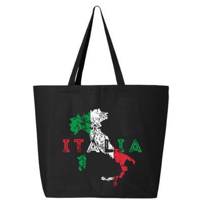 Italy Map And Flag Souvenir Distressed Italia 25L Jumbo Tote