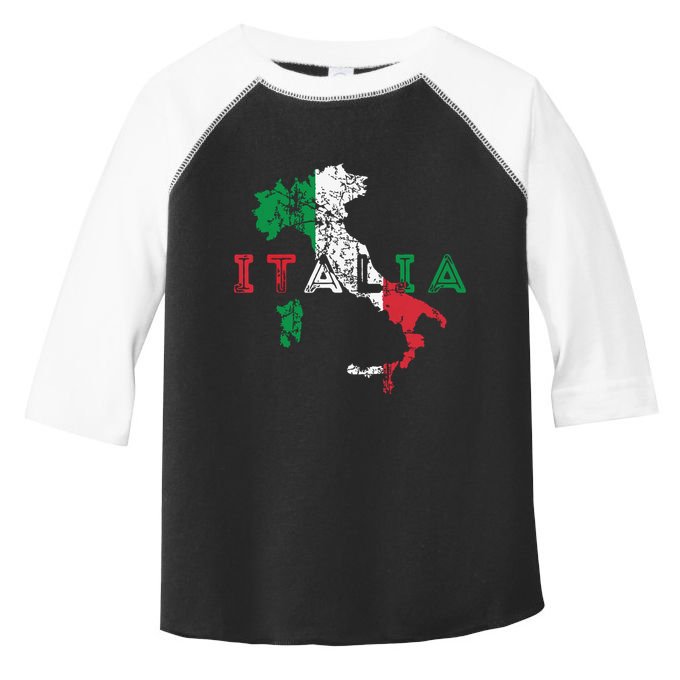 Italy Map And Flag Souvenir Distressed Italia Toddler Fine Jersey T-Shirt