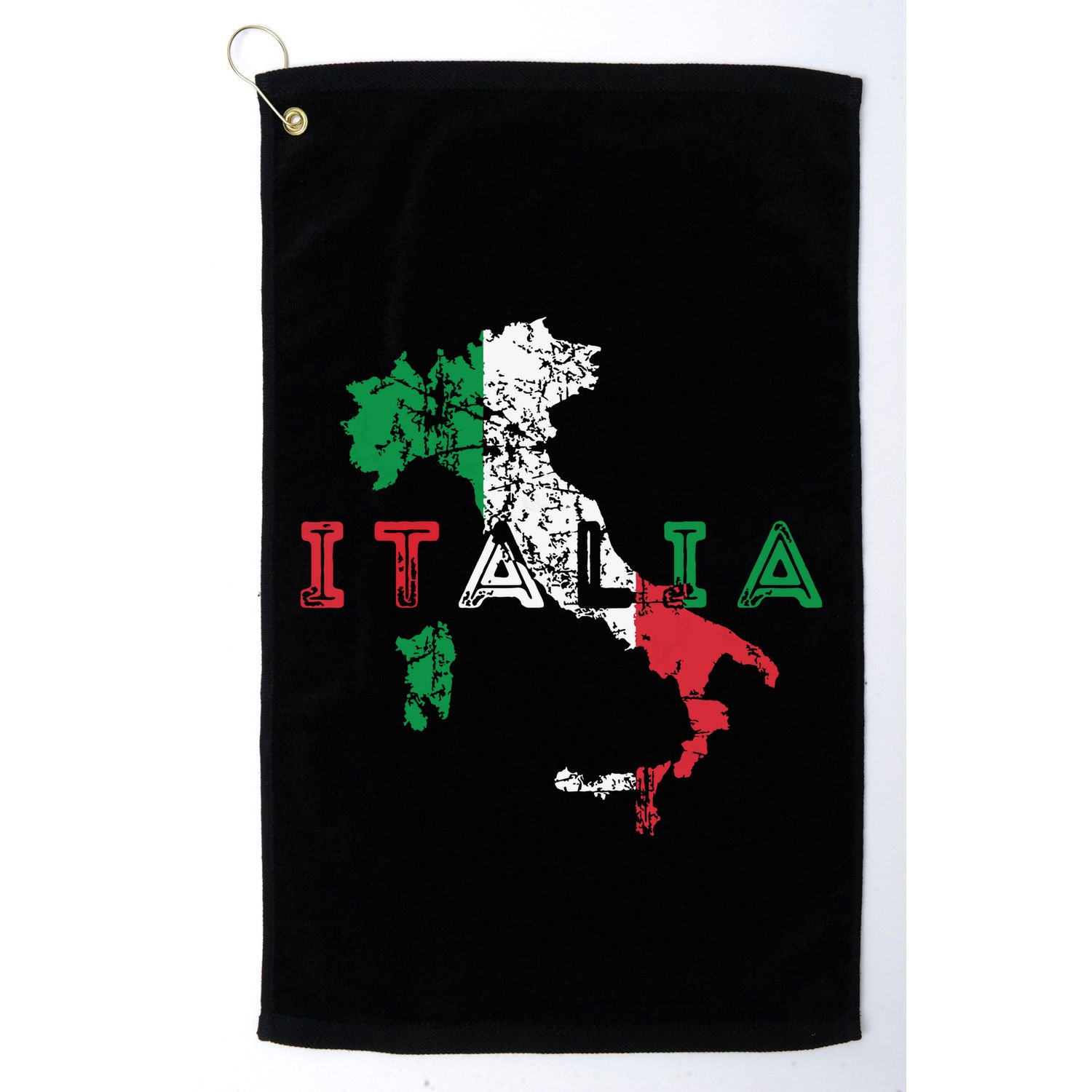 Italy Map And Flag Souvenir Distressed Italia Golf Towel