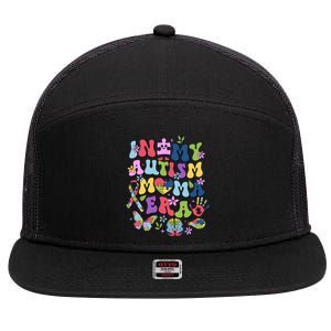 In My Autism Awareness Mama Era Autism Puzzle 7 Panel Mesh Trucker Snapback Hat