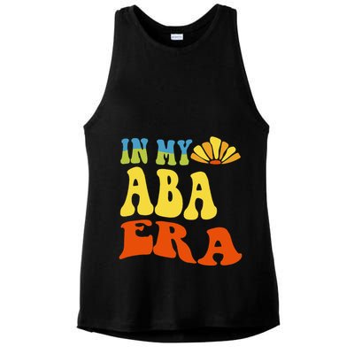 In My Aba Era Retro Applied Behavior Analyst Aba Therapist Ladies PosiCharge Tri-Blend Wicking Tank