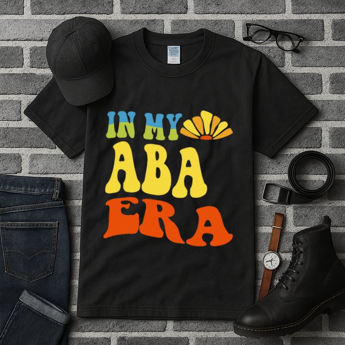 In My Aba Era Retro Applied Behavior Analyst Aba Therapist Tall T-Shirt