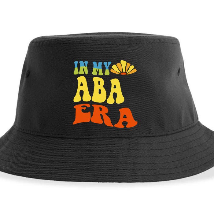 In My Aba Era Retro Applied Behavior Analyst Aba Therapist Sustainable Bucket Hat