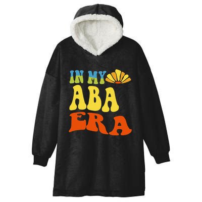 In My Aba Era Retro Applied Behavior Analyst Aba Therapist Hooded Wearable Blanket