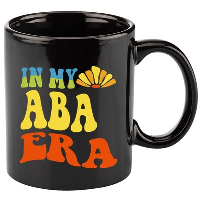 In My Aba Era Retro Applied Behavior Analyst Aba Therapist 11oz C Handle Ceramic Mug
