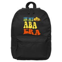 In My Aba Era Retro Applied Behavior Analyst Aba Therapist 16 in Basic Backpack