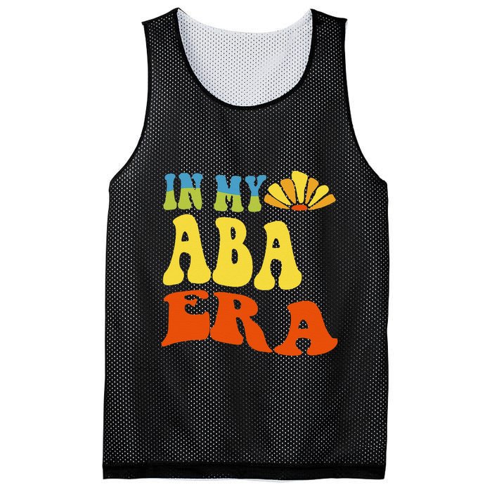 In My Aba Era Retro Applied Behavior Analyst Aba Therapist Mesh Reversible Basketball Jersey Tank