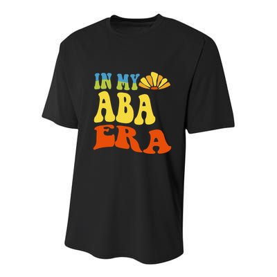 In My Aba Era Retro Applied Behavior Analyst Aba Therapist Youth Performance Sprint T-Shirt