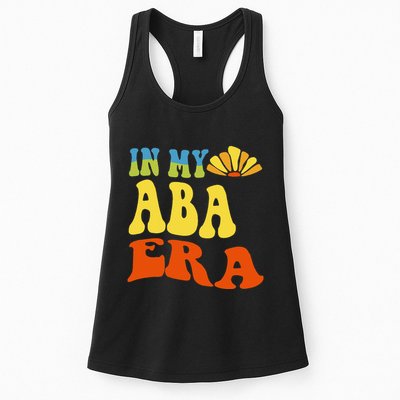 In My Aba Era Retro Applied Behavior Analyst Aba Therapist Womens Tank Top