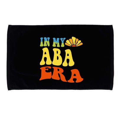 In My Aba Era Retro Applied Behavior Analyst Aba Therapist Microfiber Hand Towel