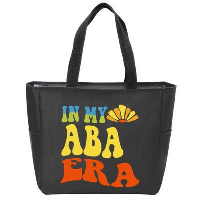 In My Aba Era Retro Applied Behavior Analyst Aba Therapist Zip Tote Bag