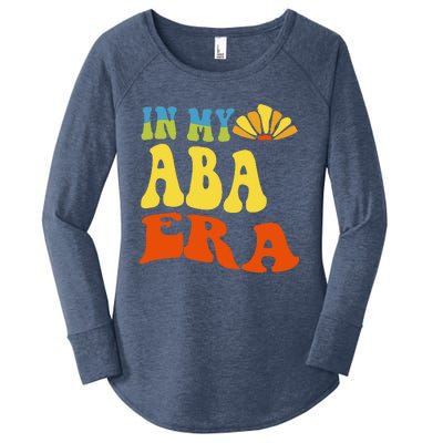 In My Aba Era Retro Applied Behavior Analyst Aba Therapist Women's Perfect Tri Tunic Long Sleeve Shirt