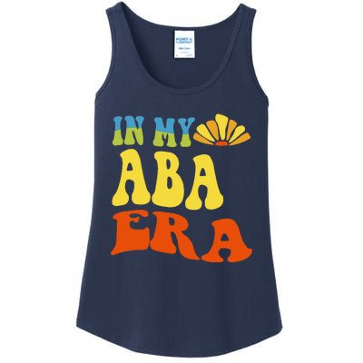 In My Aba Era Retro Applied Behavior Analyst Aba Therapist Ladies Essential Tank