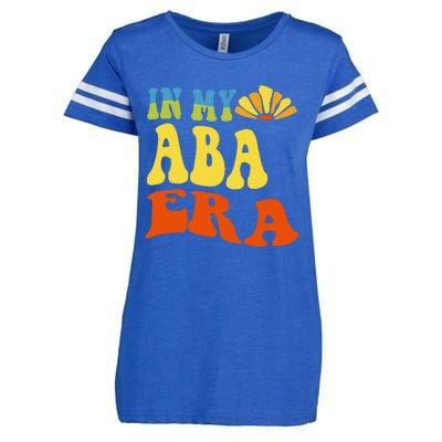 In My Aba Era Retro Applied Behavior Analyst Aba Therapist Enza Ladies Jersey Football T-Shirt