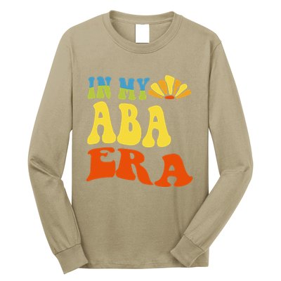 In My Aba Era Retro Applied Behavior Analyst Aba Therapist Long Sleeve Shirt