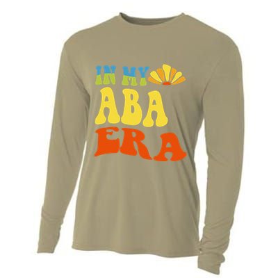 In My Aba Era Retro Applied Behavior Analyst Aba Therapist Cooling Performance Long Sleeve Crew