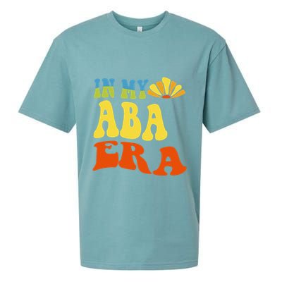 In My Aba Era Retro Applied Behavior Analyst Aba Therapist Sueded Cloud Jersey T-Shirt