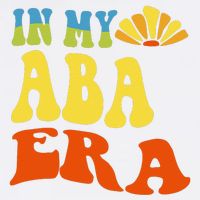 In My Aba Era Retro Applied Behavior Analyst Aba Therapist Garment-Dyed Sweatshirt