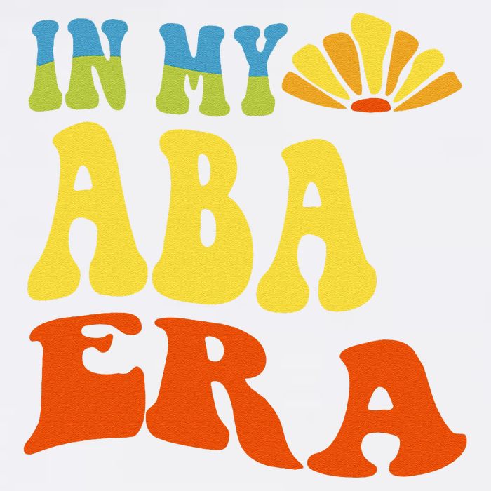 In My Aba Era Retro Applied Behavior Analyst Aba Therapist Garment-Dyed Sweatshirt