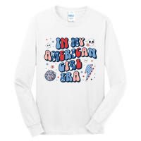 In My American Girl Era Retro 4th Of July Fourth Groovy Tall Long Sleeve T-Shirt