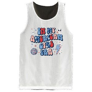 In My American Girl Era Retro 4th Of July Fourth Groovy Mesh Reversible Basketball Jersey Tank