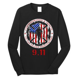 In Memory And Honor Of Firefighters Remembering 911 Long Sleeve Shirt