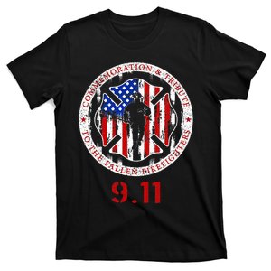 In Memory And Honor Of Firefighters Remembering 911 T-Shirt