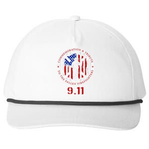 In Memory And Honor Of Firefighters Remembering 911 Snapback Five-Panel Rope Hat