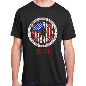 In Memory And Honor Of Firefighters Remembering 911 Adult ChromaSoft Performance T-Shirt