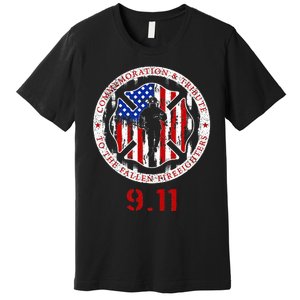 In Memory And Honor Of Firefighters Remembering 911 Premium T-Shirt