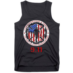 In Memory And Honor Of Firefighters Remembering 911 Tank Top