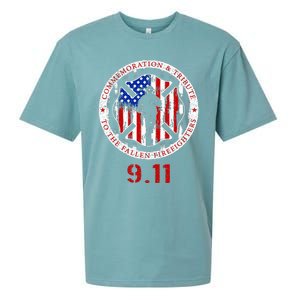 In Memory And Honor Of Firefighters Remembering 911 Sueded Cloud Jersey T-Shirt