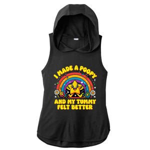 I Made A Poopy And My Tummy Felt Better Adult Humor Meme Ladies PosiCharge Tri-Blend Wicking Draft Hoodie Tank