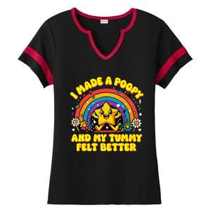 I Made A Poopy And My Tummy Felt Better Adult Humor Meme Ladies Halftime Notch Neck Tee