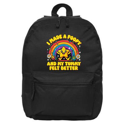 I Made A Poopy And My Tummy Felt Better Adult Humor Meme 16 in Basic Backpack