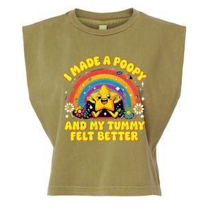 I Made A Poopy And My Tummy Felt Better Adult Humor Meme Garment-Dyed Women's Muscle Tee