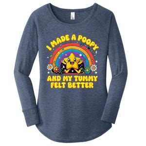 I Made A Poopy And My Tummy Felt Better Adult Humor Meme Women's Perfect Tri Tunic Long Sleeve Shirt