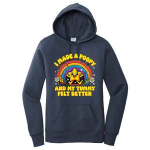 I Made A Poopy And My Tummy Felt Better Adult Humor Meme Women's Pullover Hoodie