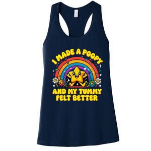 I Made A Poopy And My Tummy Felt Better Adult Humor Meme Women's Racerback Tank