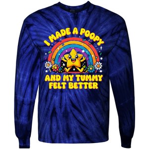 I Made A Poopy And My Tummy Felt Better Adult Humor Meme Tie-Dye Long Sleeve Shirt