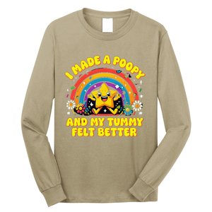 I Made A Poopy And My Tummy Felt Better Adult Humor Meme Long Sleeve Shirt