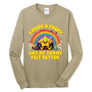 I Made A Poopy And My Tummy Felt Better Adult Humor Meme Tall Long Sleeve T-Shirt