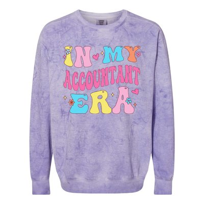 In My Accountant Era Accountant Accounting Student Colorblast Crewneck Sweatshirt