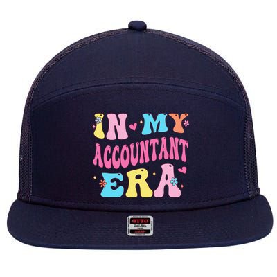 In My Accountant Era Accountant Accounting Student 7 Panel Mesh Trucker Snapback Hat