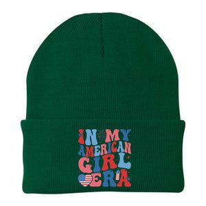 In My American Girl Era Retro 4th Of July Fourth Groovy Knit Cap Winter Beanie