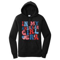 In My American Girl Era Retro 4th Of July Fourth Groovy Women's Pullover Hoodie