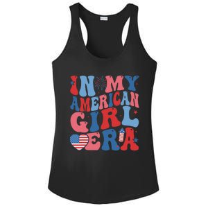 In My American Girl Era Retro 4th Of July Fourth Groovy Ladies PosiCharge Competitor Racerback Tank